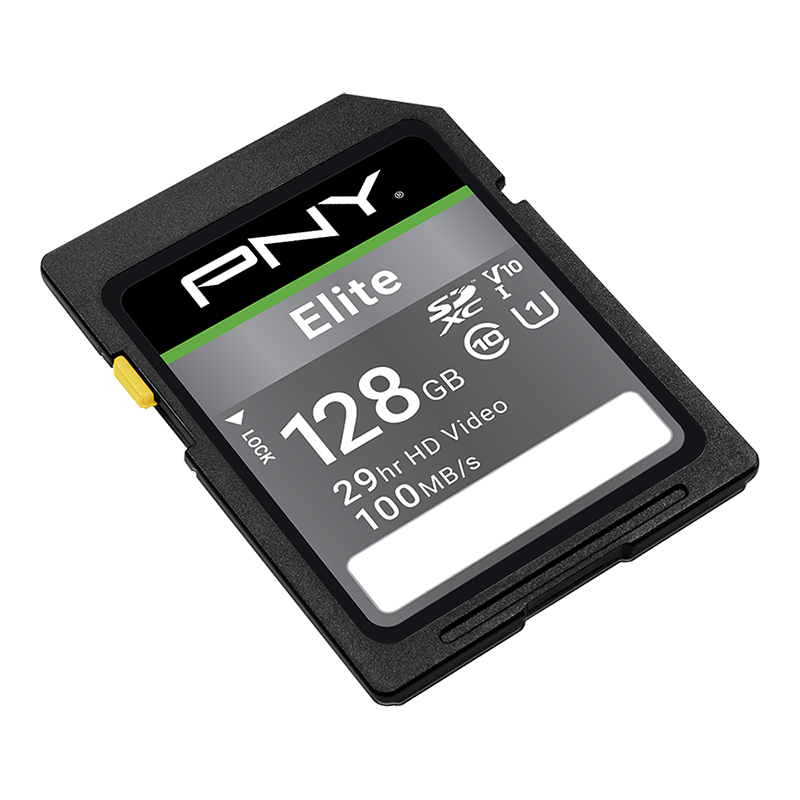 Carte MicroSDXC Elite CL10 128Go Vert/Gris - PNY - MICSDPNY128GBCL10 