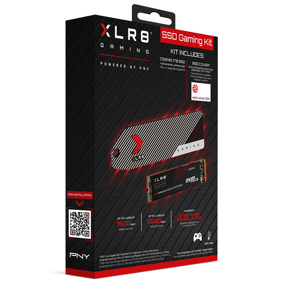 PNY XLR8 SSD Gaming Kit Designed to Fit PS5™