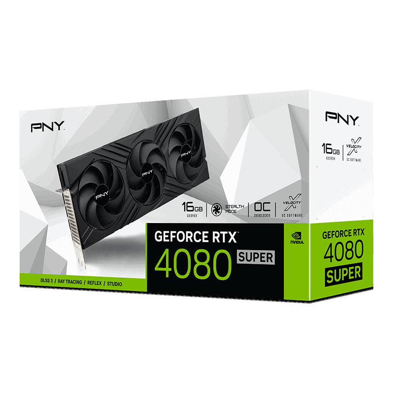 PNY GeForce RTX™ 4080 SUPER 16GB VERTO™ Overclocked Triple Fan DLSS 3