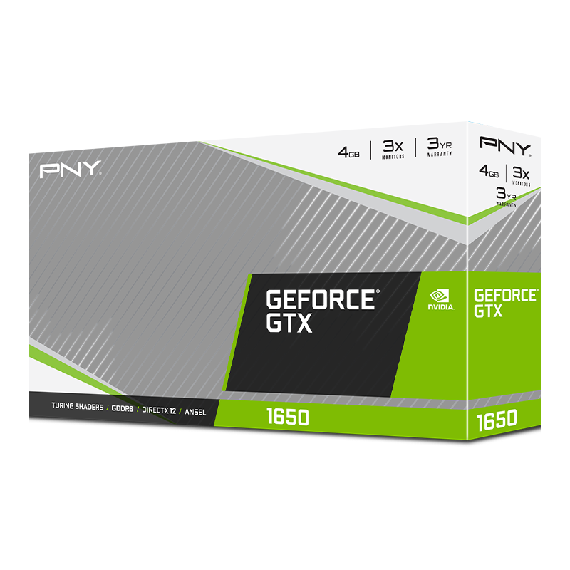 Carte Graphique PNY NVIDIA GeForce GTX1650 4Go GDDR6 double