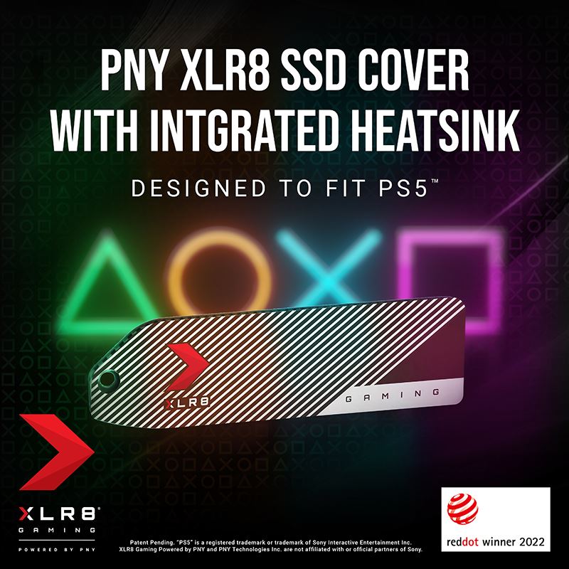 PNY XLR8 SSD Cover with Integrated Heatsink Designed to fit PS5™