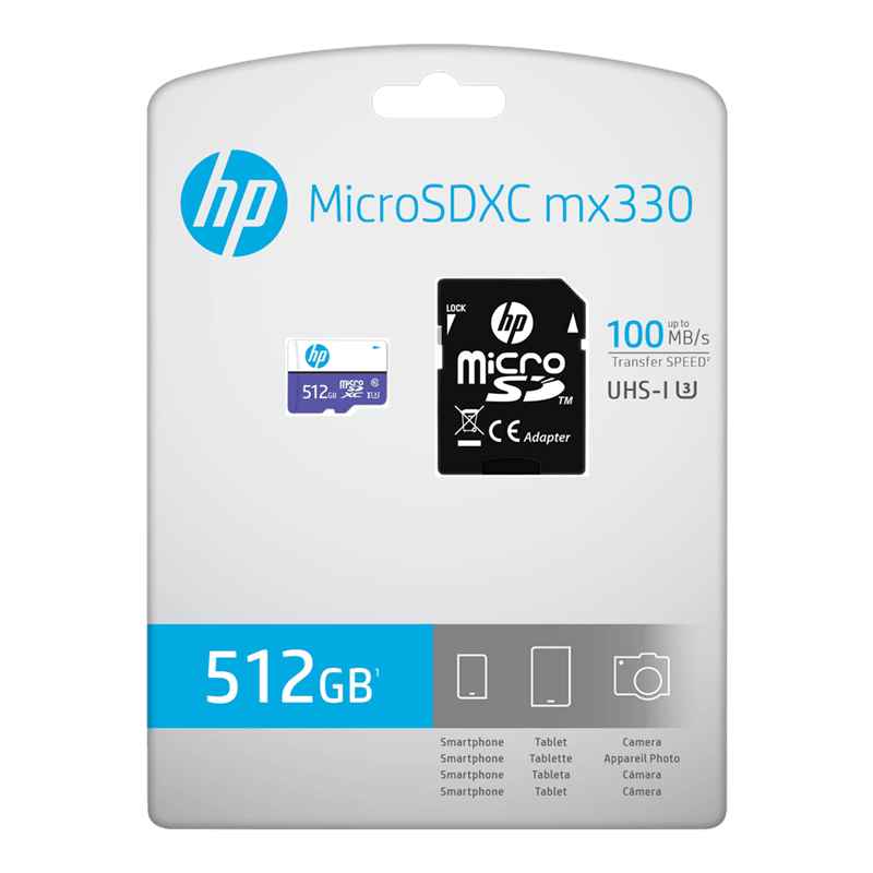 HP mx330 Class 10 U3 microSDXC Flash Memory Card